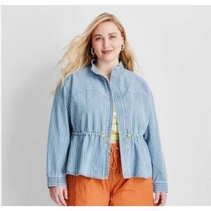 Striped Denim Jacket